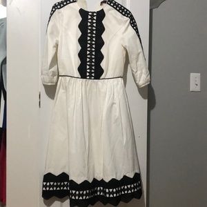 MUSE COUTURE black and white patterned formal dress